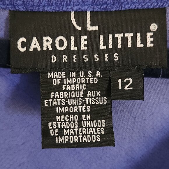 Carole Little Vintage Royal Blue Paisley Lace Dress Size 12 - Picture 5 of 5